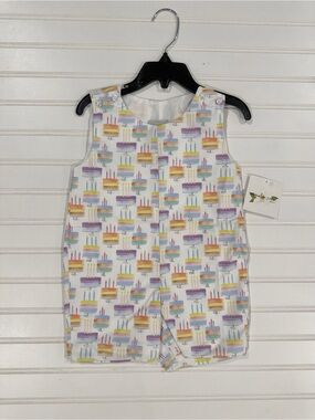 Unbranded Kids White Birthday Cake Print One-Piece